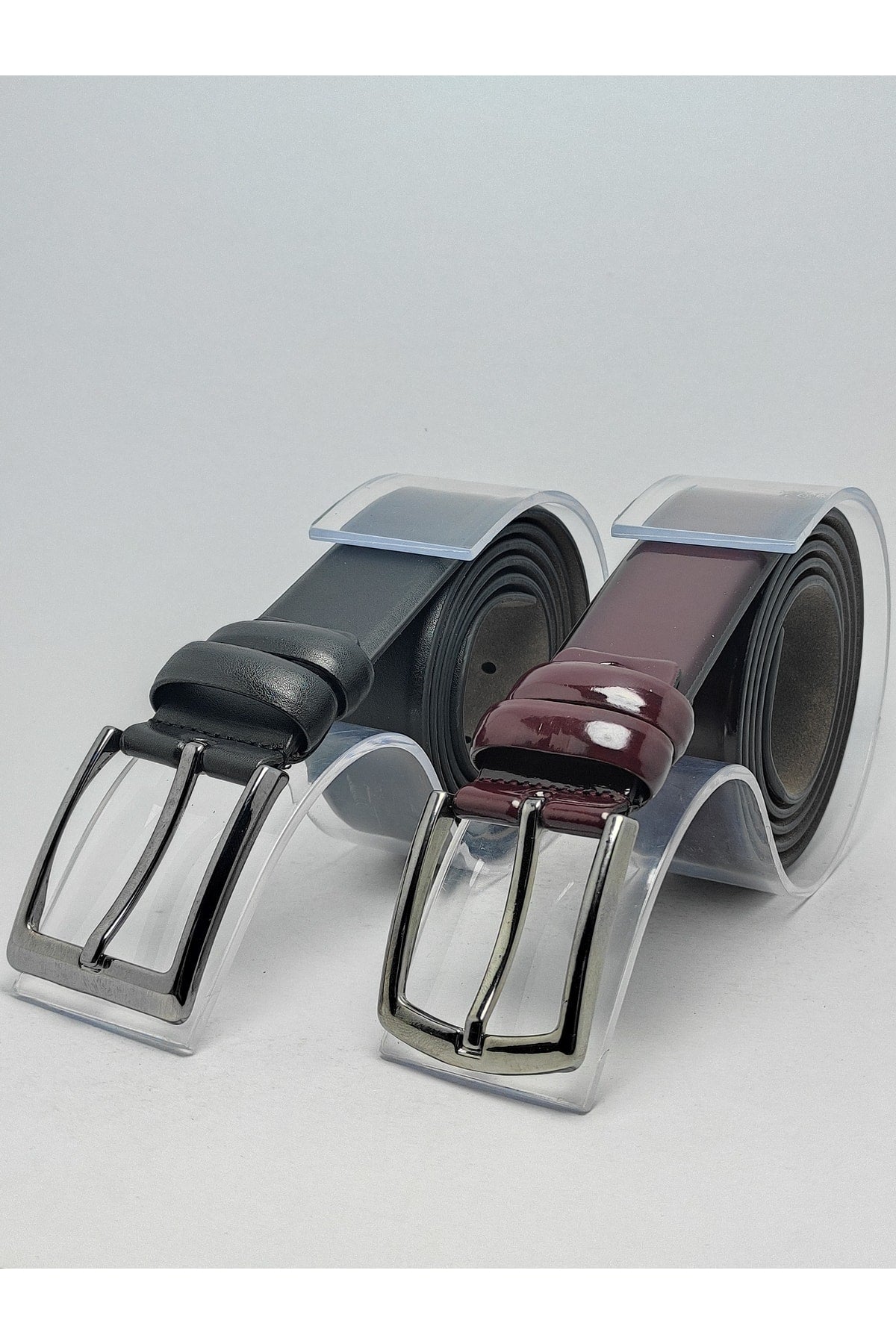 2er-Pack klassischer Herrengürtel