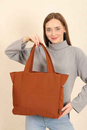 Tile U25 3 Compartment Side 2 Pocket Detailed Zipper Closure Canvas Women'S Arm And Shoulder Bag B:35 E:35