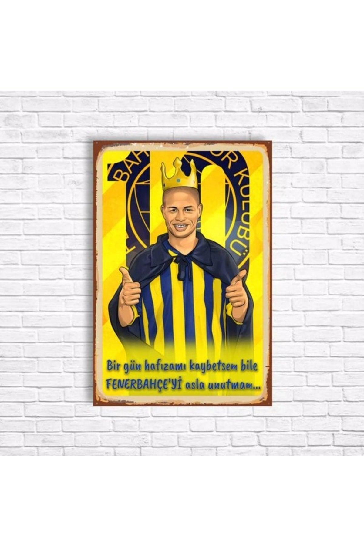 Alex De Souza Fenerbahce Retro Wooden Poster - Swordslife