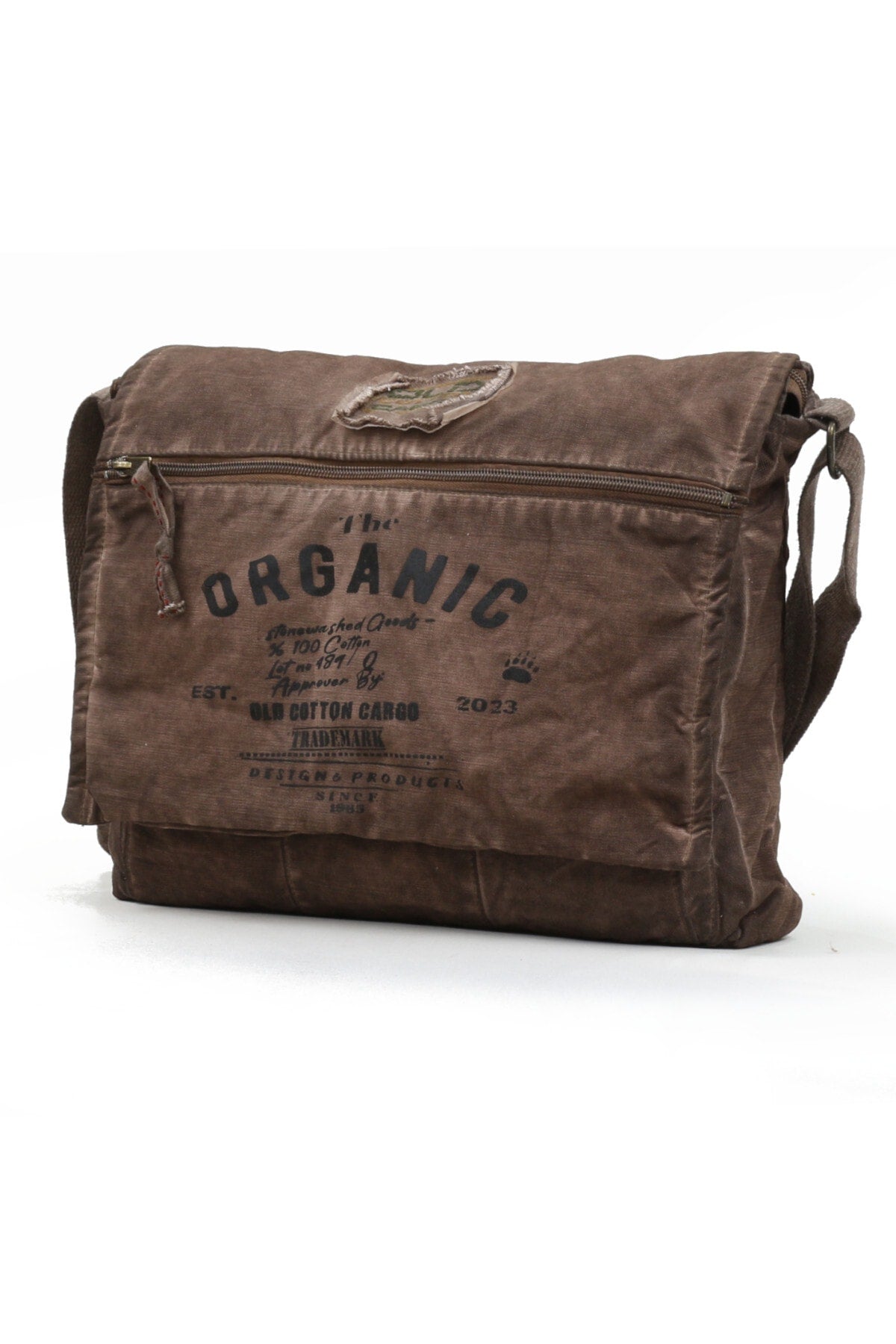 Shabby Canvas Shoulder Messenger Brown Laptop School Travel Daily Vintage Bag