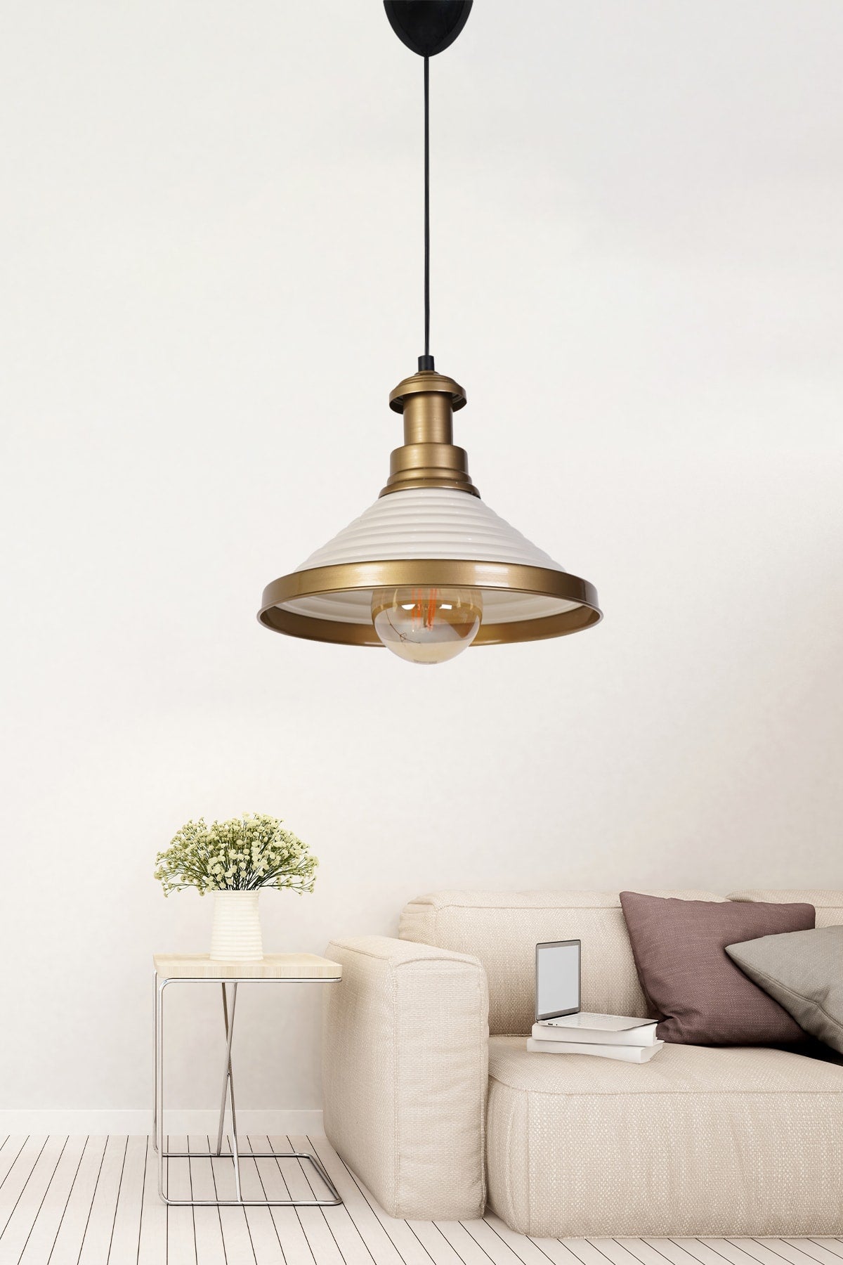 Crabe Pendant Lamp Chandelier White Gold