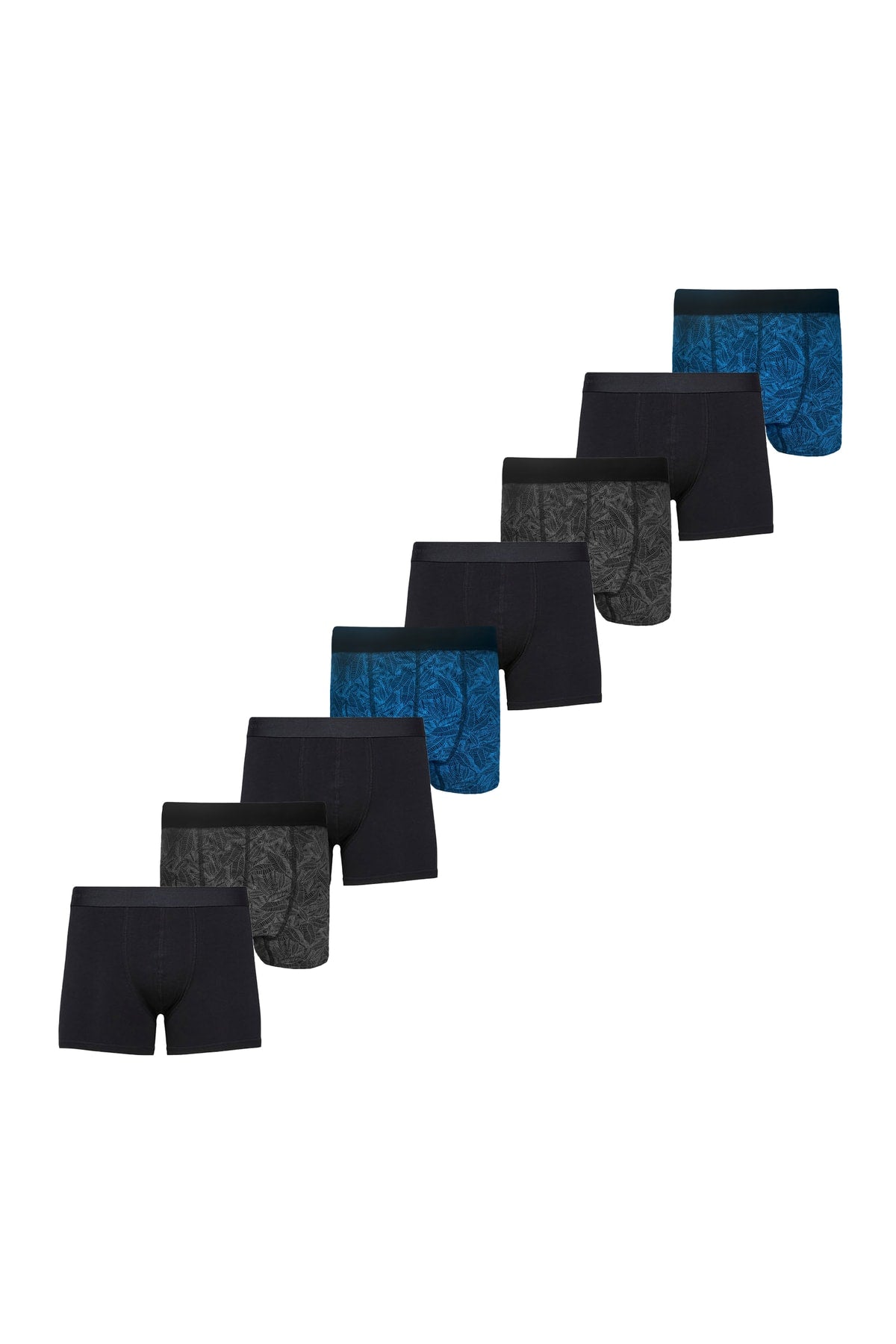 8er-Pack Black-Leaf Dark Mixed Combination Boxershorts für Herren