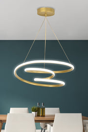 Modern Pendant Lamp Galaxy Gold Case White Light Led Chandelier