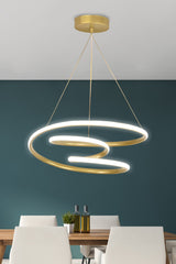 Modern Pendant Lamp Galaxy Gold Case White Light LED Chandelier