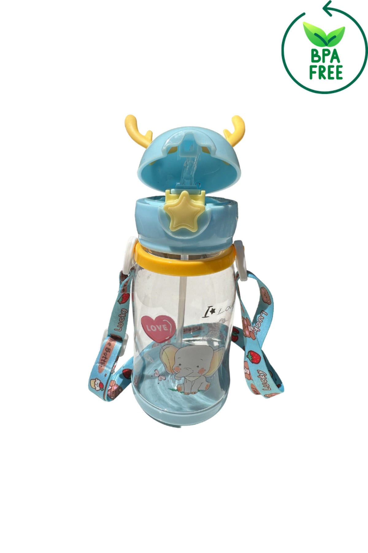 Children'S Drinker 500 Ml Deer Child Drinker Water Flask Bpa Free School Drinker Carrying Suspended Non-Spill