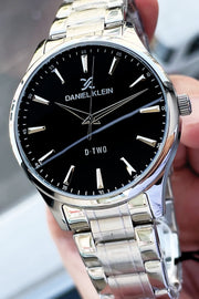 Herren Armbanduhr 3 ATM Wasserdicht Silberfarben Stahlband + Armband Dke2056C4