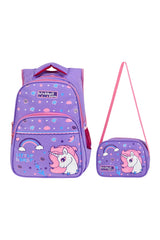 Licensed Lilac Little Horse Patterned Primary School Backpack And Lunch Box