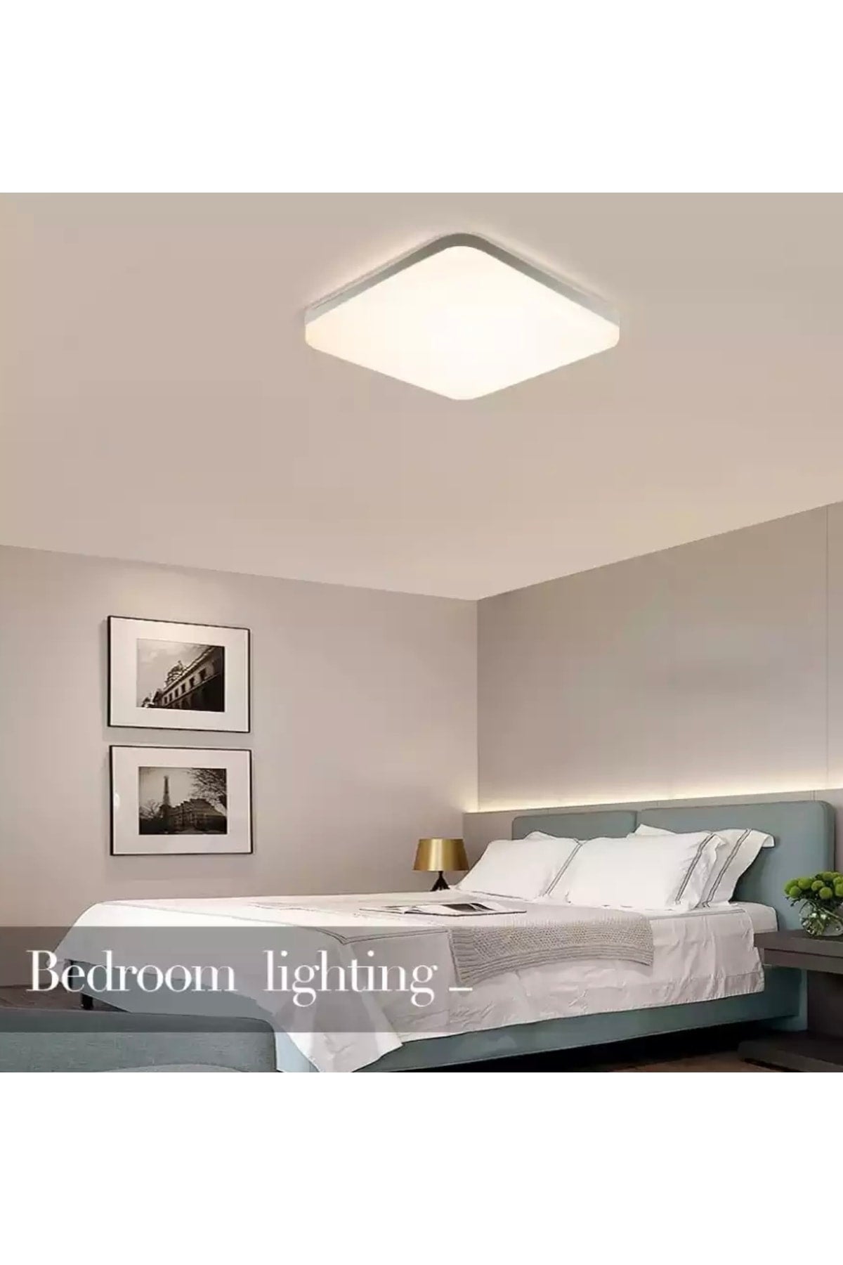 Modern Ceiling Square Plafonier Led Chandelier Panel Light 6500K White Light 30X30Cm