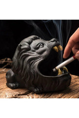 Decorative Object Lion And Ht Match , Presentation Holder , Lion Ashtray , Lion Keychain , Lion Ashtray - Swordslife