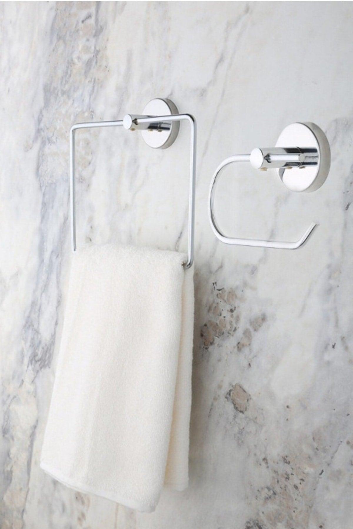 Chrome Square Towel Holder / Outdoor Toilet Napkin Holder - Swordslife