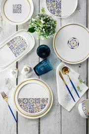 Streamline Ventura New Bone 59 Pieces Dinnerware Set For 12 People