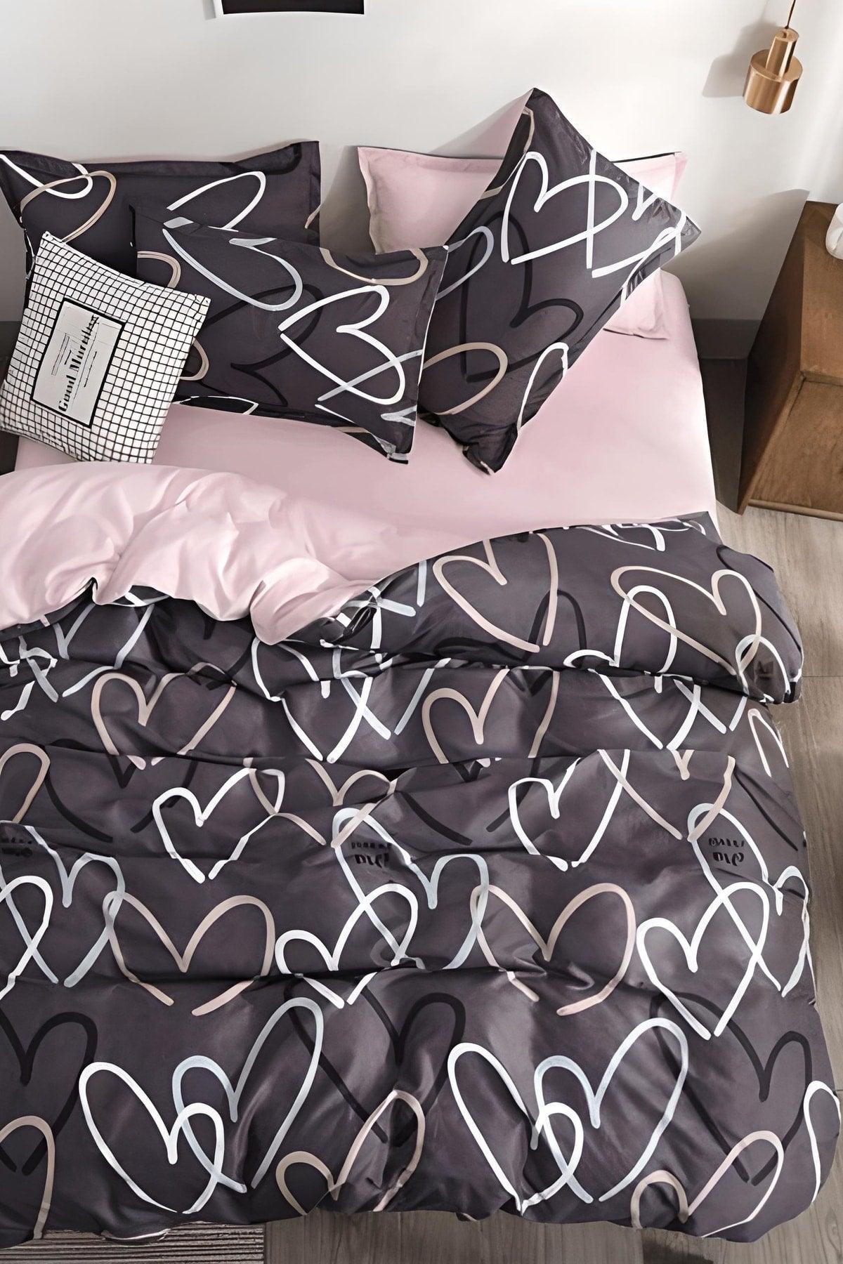Double Sided Double Duvet Cover Set With Elastic Sheet - Swordslife