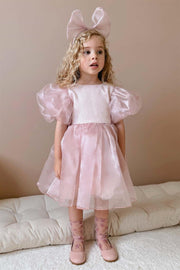 Powder Crowned Organza Girl'S Party Dress - Carlene
