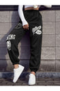 Foxskin Black Women's College Team Multi-Printed Summer Sweatpants - Swordslife