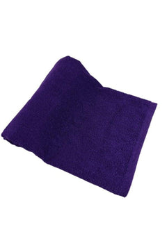Purple microfiber hand and face towel, anti-stain, 50 x 90 cm