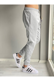 Men'S Summer Sweatpants Slim Fit Jogger Gray Cotton