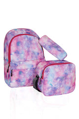 Pink Batik Patterned Triple Primary School Bag Set