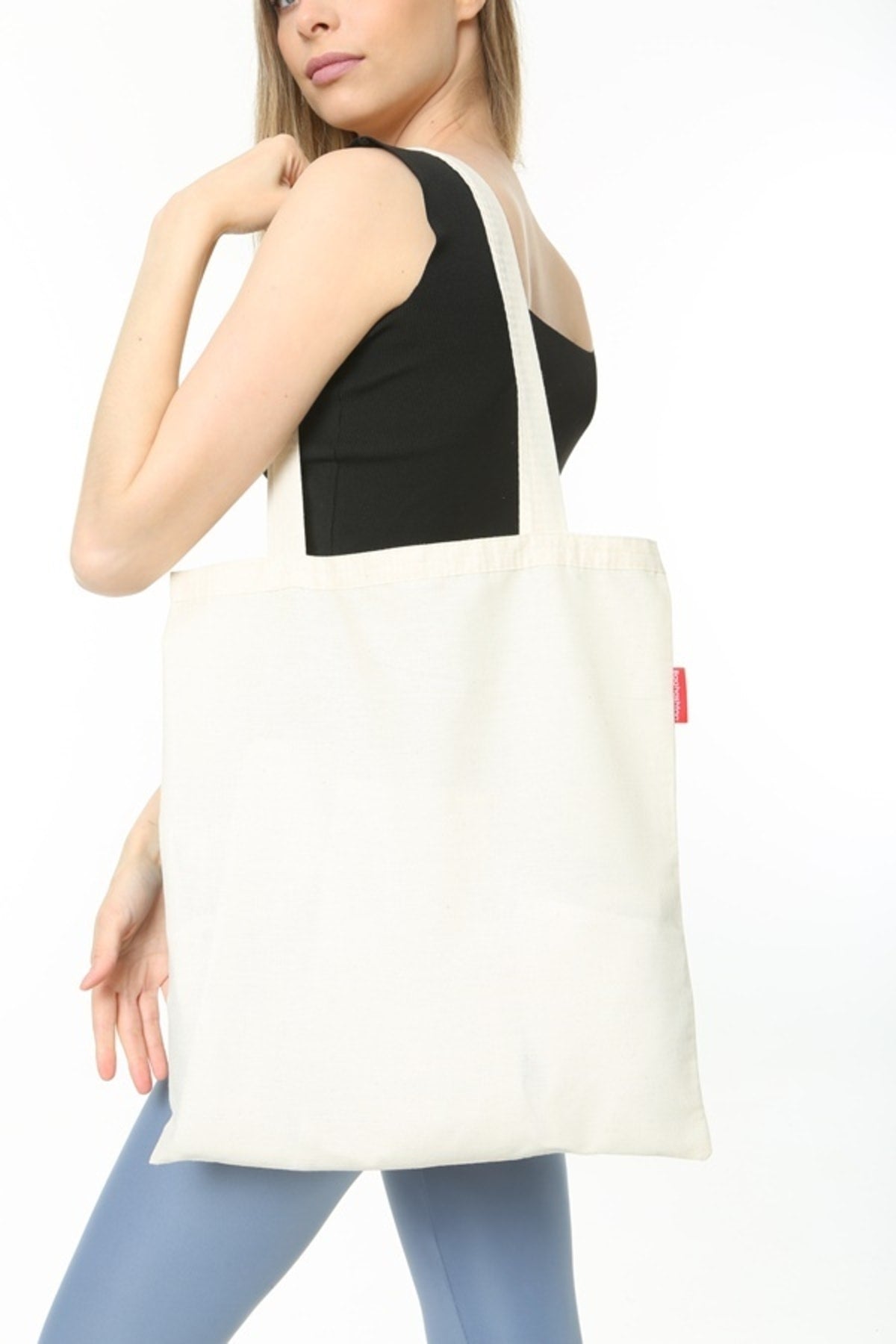 Unprinted Tote Bag 38X42 Handled Natural