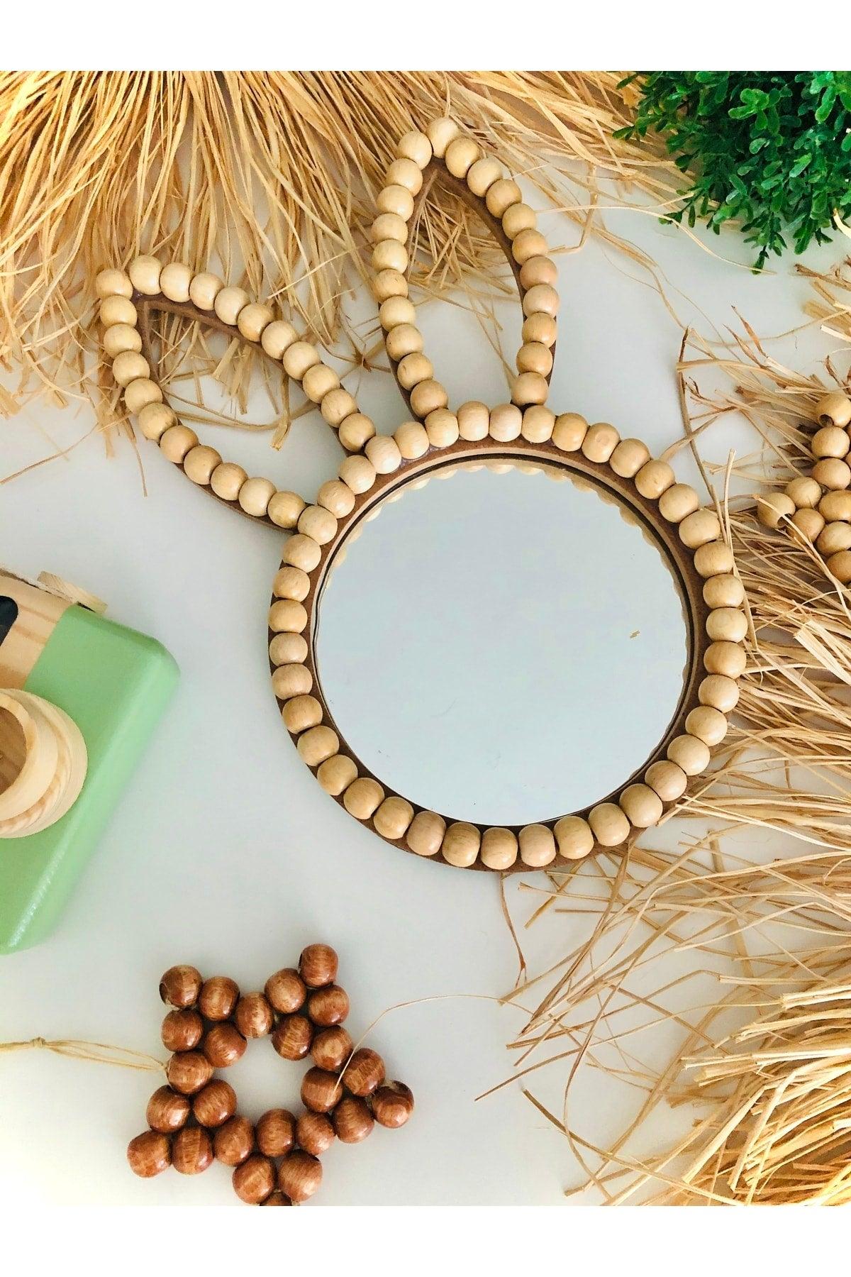 Rabbit Mirror Baby Room Mirror Decorative Mirror Bead Mirror Wooden Mirror Mdf Decorative Mirror - Swordslife