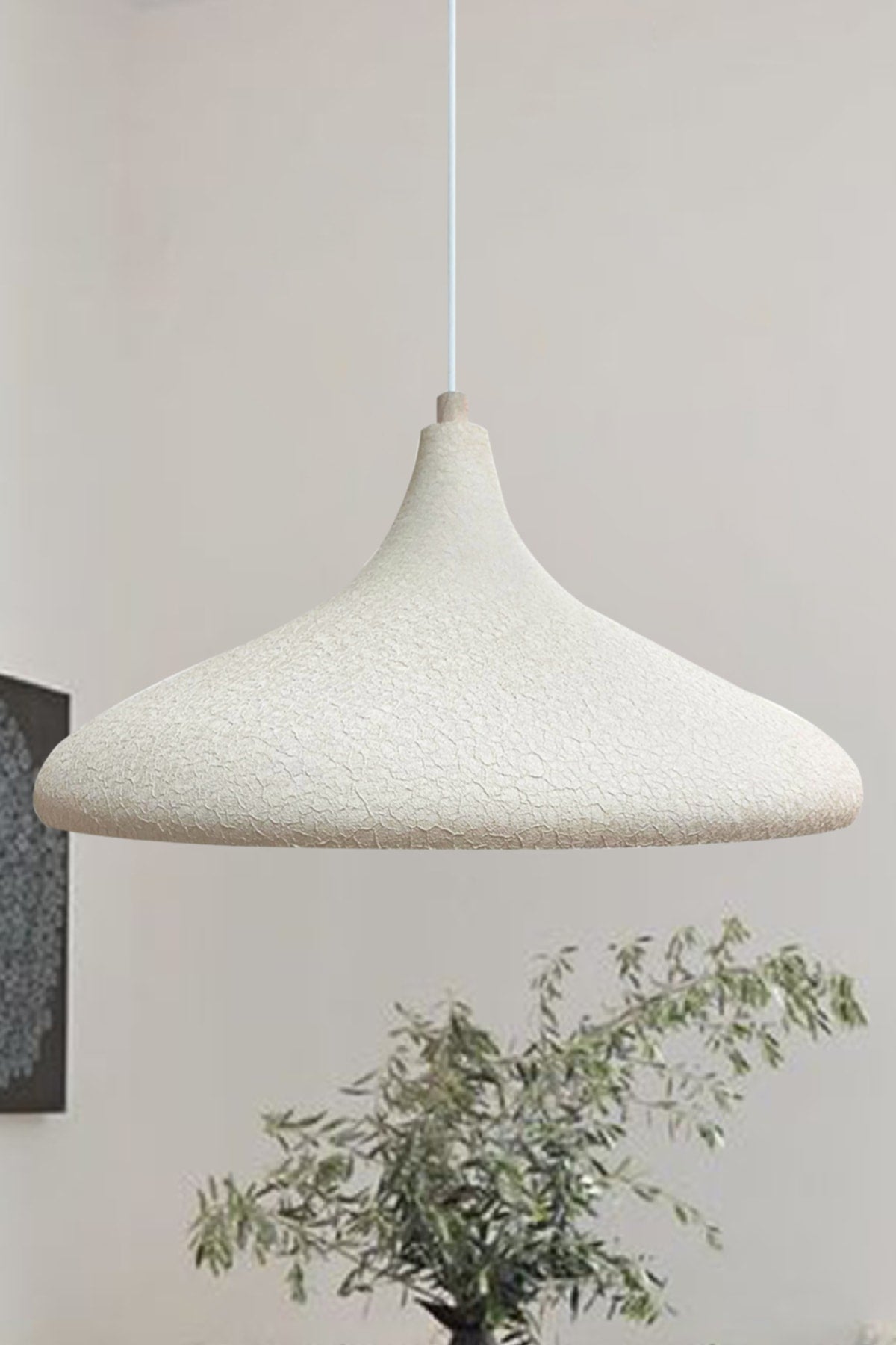 Champion Textured Light Cream Color Single Chandelier Pendant Lamp Dining Table Living Room Kitchen