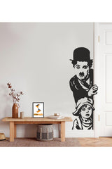 Charlie Chaplin Black 2 Decorative Multi-Purpose Decorative Wall Sticker - Swordslife