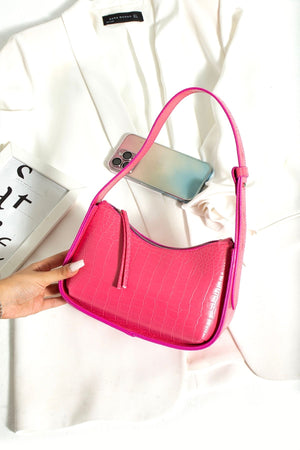 Women'S Crocodile Baguette Bag