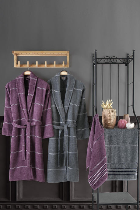 Rose Family Bathrobe Set 4 Pieces 100% Cotton - Swordslife