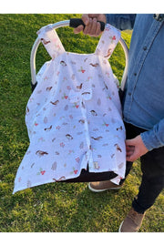 Run Baby Muslin Fabric Snap Snap Stroller Cover (Bird Patterned) 75X100Cm