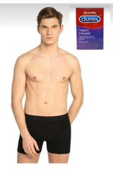 Men's Black Color 3-Pack Lycra Boxer & Durex Condoms