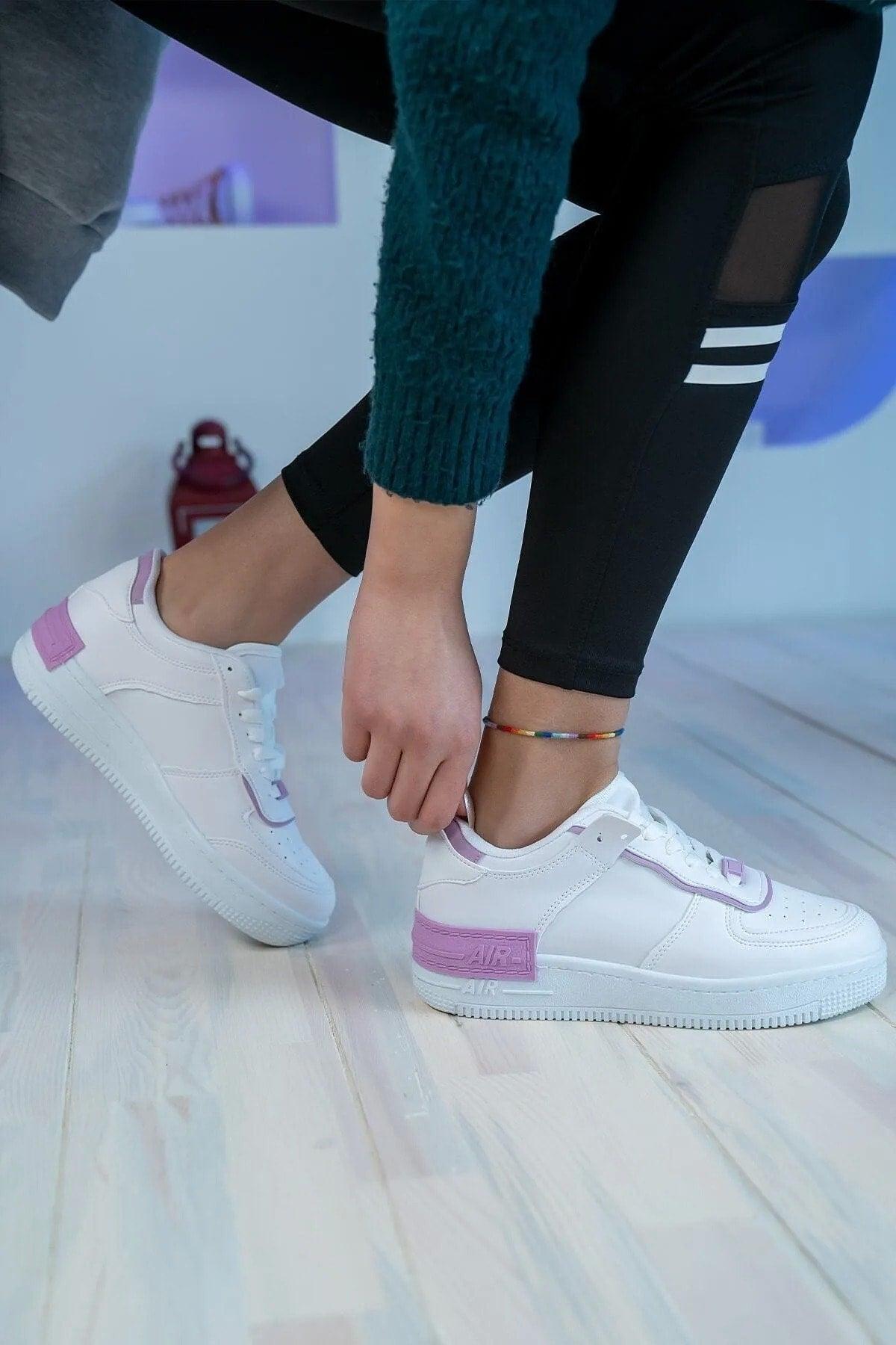 Women's White Lilac Casual Casual Sneakers Sneaker - Swordslife