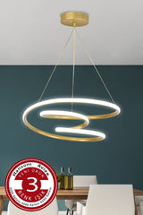 3 Color Modern Pendant Lamp Galaxy Gold Case "without remote control" 3 Color LED Chandelier