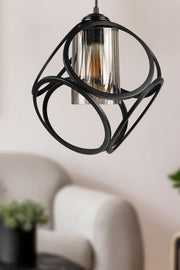 Aydın Single Chandelier Black Smoked Acrylic