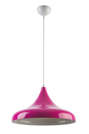 Nil Fuchsia Farbe mit weißem Metall fertig Pendelleuchte Cafe - Küche Single Kronleuchter