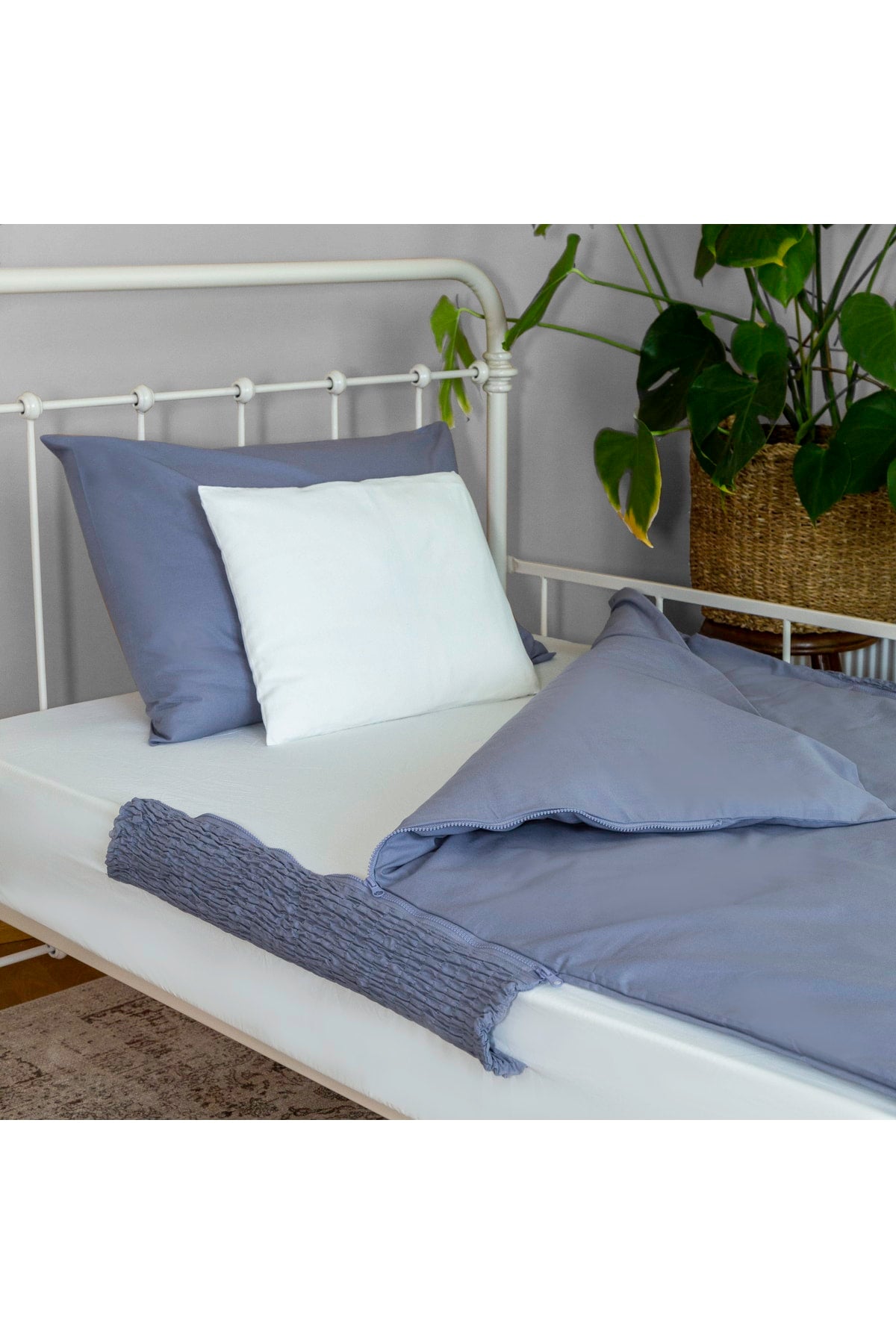 90 X 190 Duvet Cover Set - Blue Gray