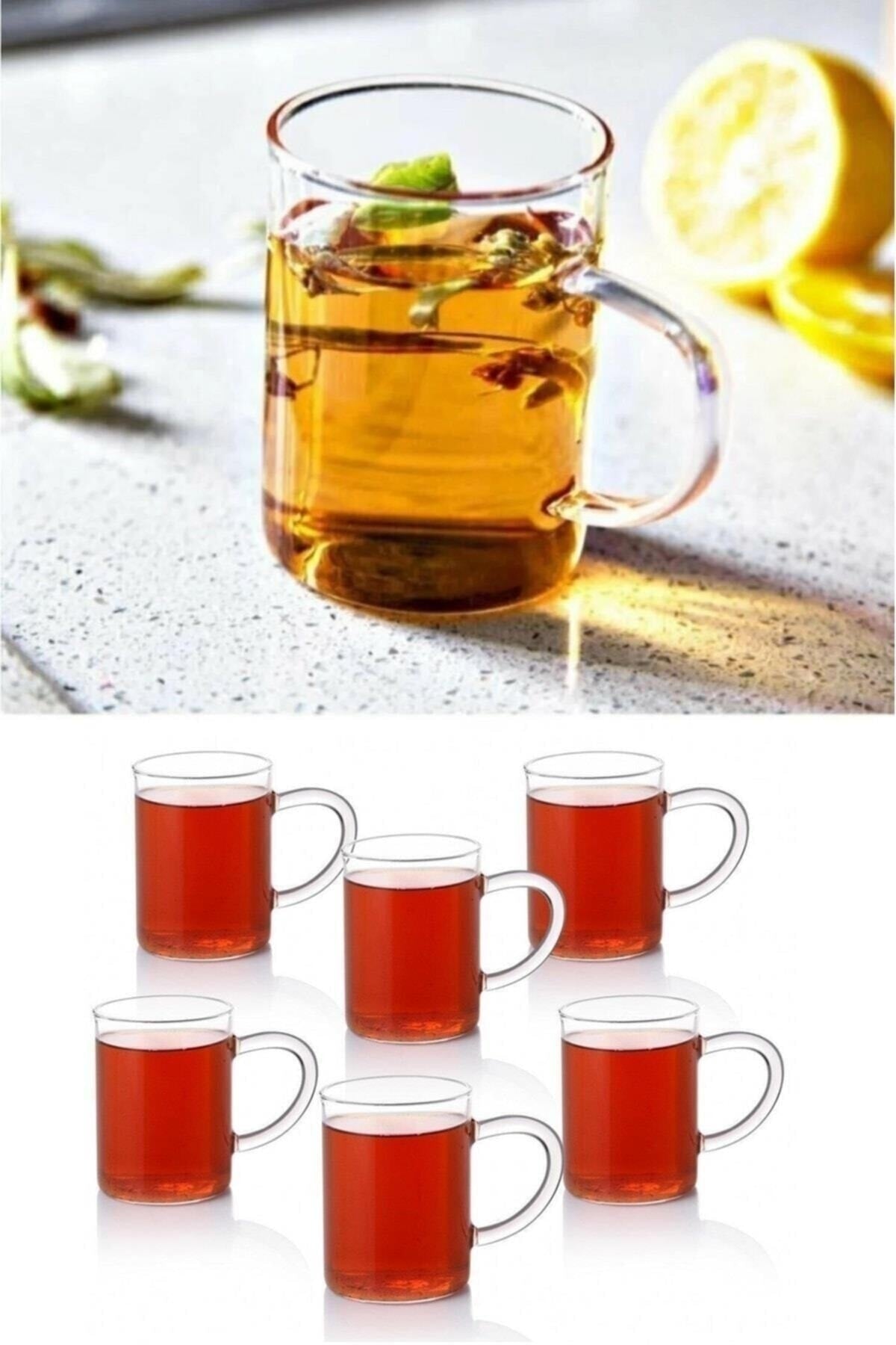 6 Pcs Borosilicate Heat Resistant Thermisil Glass Mug Cup Fma08432