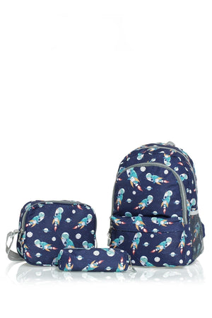 Dreifaches Schulranzen-Set Wcan6000.510 Astronaut Dinosaurier