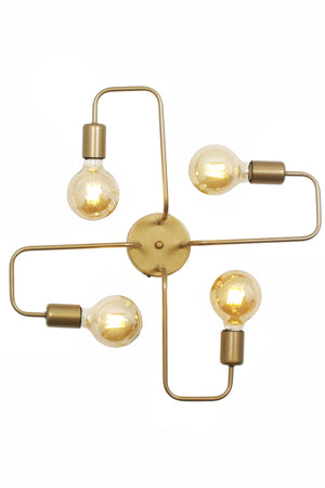 Nice Loop 4-Piece Vintage Plafonier/Ceiling Mounted Chandelier