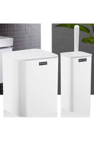Set of 2 Bathroom Accessory - White - Swordslife