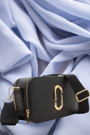 Women's Canta Black Quality Sport Stylish Crossbody Two Compartment Pocket Shoulder Bag (SMALL SIZE)