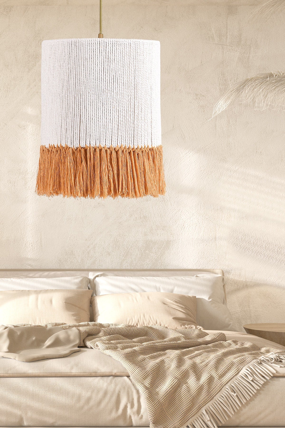 Bandit Handmade Chandelier White Mustard Hnmd-42