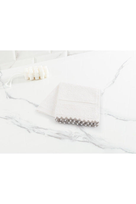 Marla Crochet Hand Towel - Ecru - Beige - Swordslife