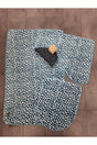 Blue White Ultrasoft Patterned 3 Pcs Closet Set Bathroom Carpet Mat Set - Swordslife
