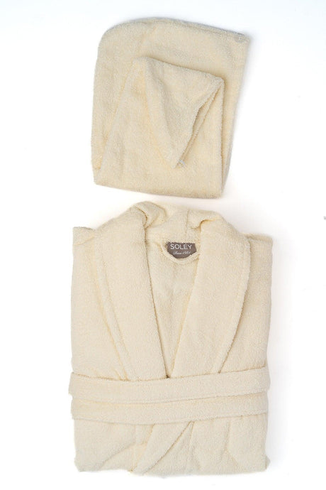 | May | Extra Soft 100% Cotton Hair Cap & Women's Bathrobe Set - Swordslife