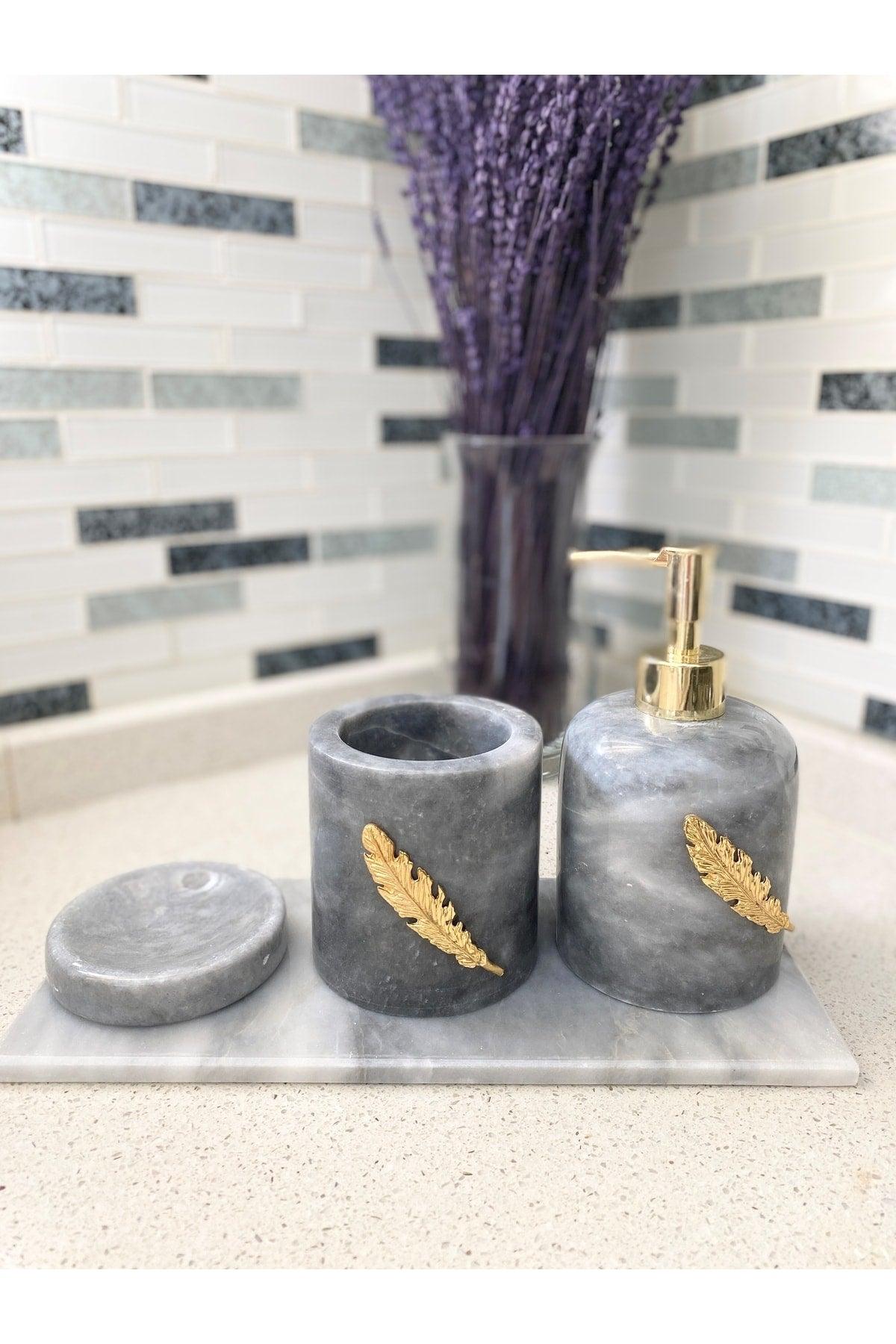 Marble 4 Piece Figured Bathroom Set - Swordslife