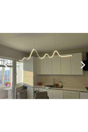 Modern Smart Pendant Lamp Chandelier With 3 Color Leds / Worm / 120 Cm / Anthracite Case