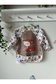 Bebechi Ceylan Printed Baby Bib With Sleeves For Activity 6-24 Months