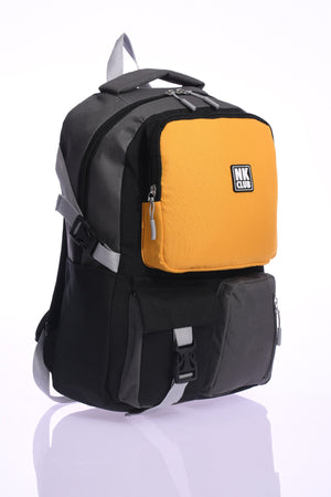 Hkn 9012 Primary School Backpack School Bag Multi Compartment Student Mustard