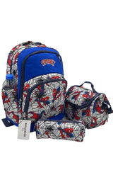 Begati Foil Fed Waterproof Orthopedic Backpack And First School Bag Set Spider Pattern