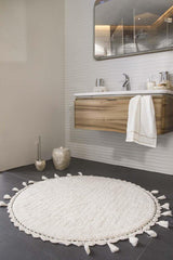 Lowell 100% Cotton Bath Mat Cream 100x100 - Swordslife