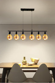Roma Modern Design Non-Glass Six-Line Chandelier